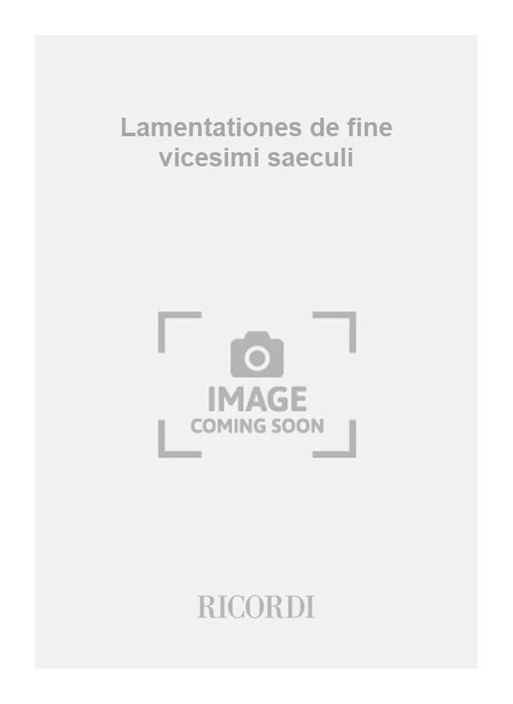 Lamentationes de fine vicesimi saeculi